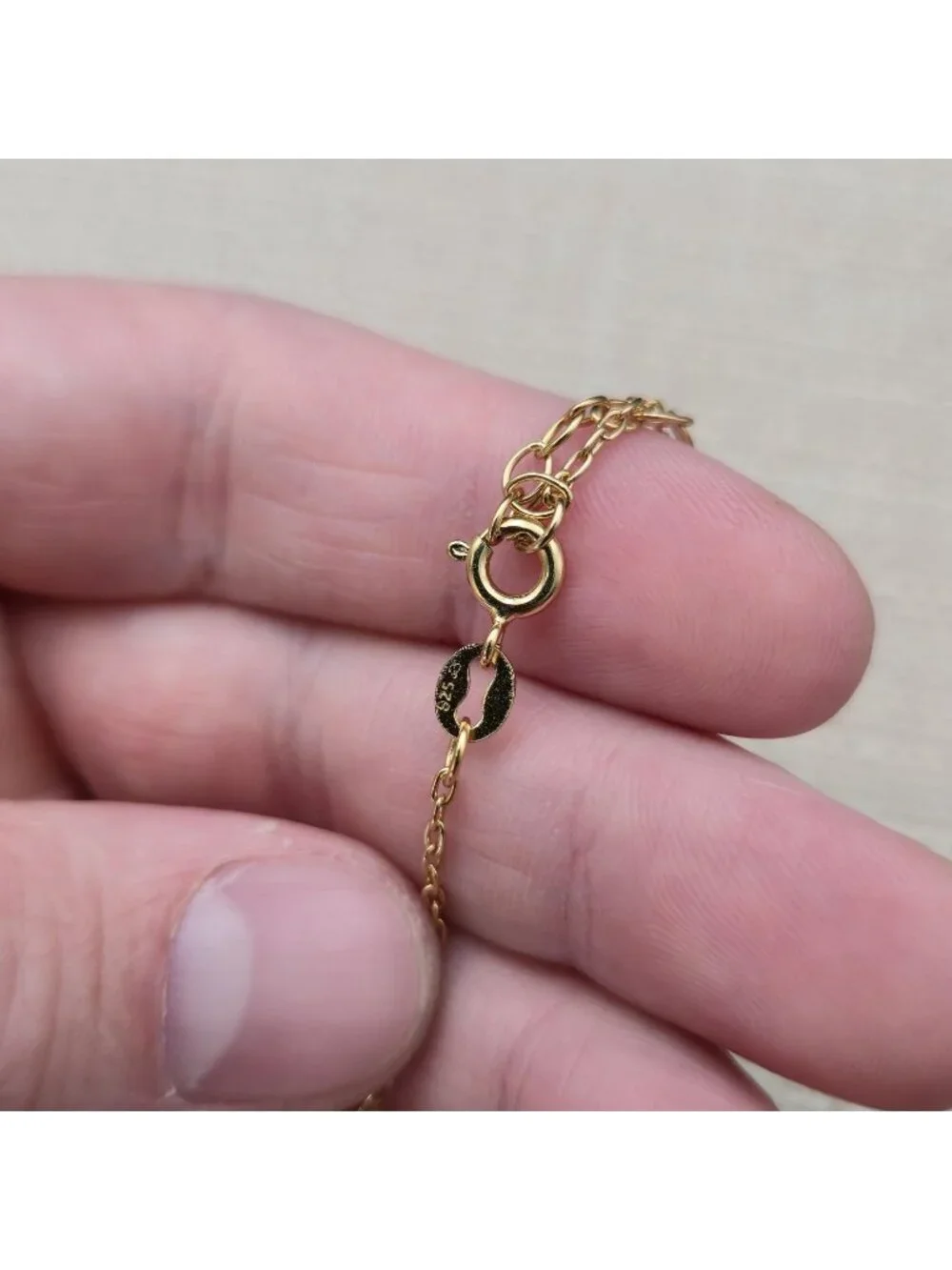 10 Inch Gold Over Sterling Silver Starfish Anklet Bracelet A8155